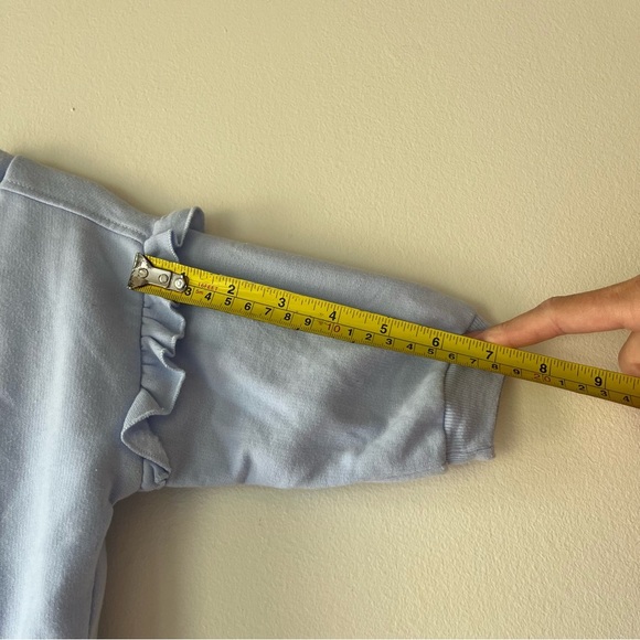 Disney Baby Minnie Mouse Sweatshirt 12M – Light Blue Ruffle Sleeve Pullover - Picture 7 of 7